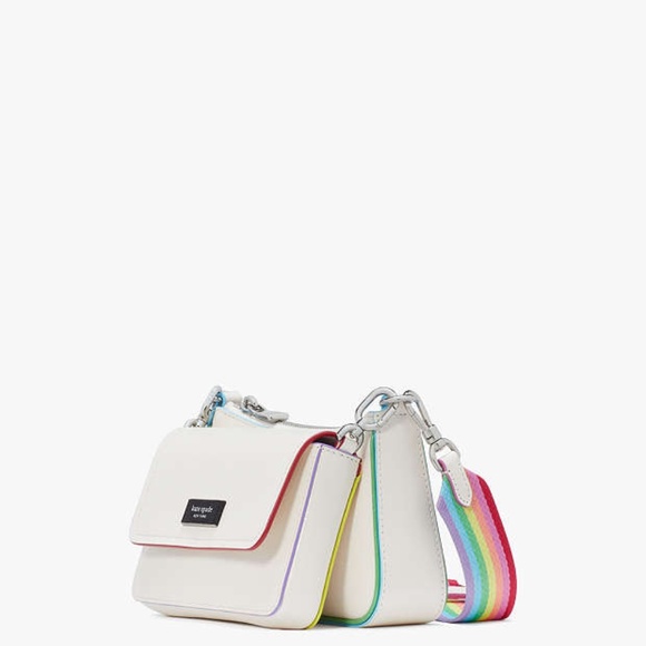 Double Up Rainbow Trim Crossbody - Picture 4 of 7